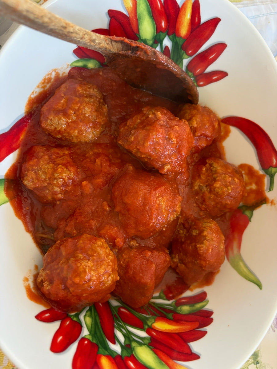 Tomato Meatball Sauce (Pasta e salsa di polpette)