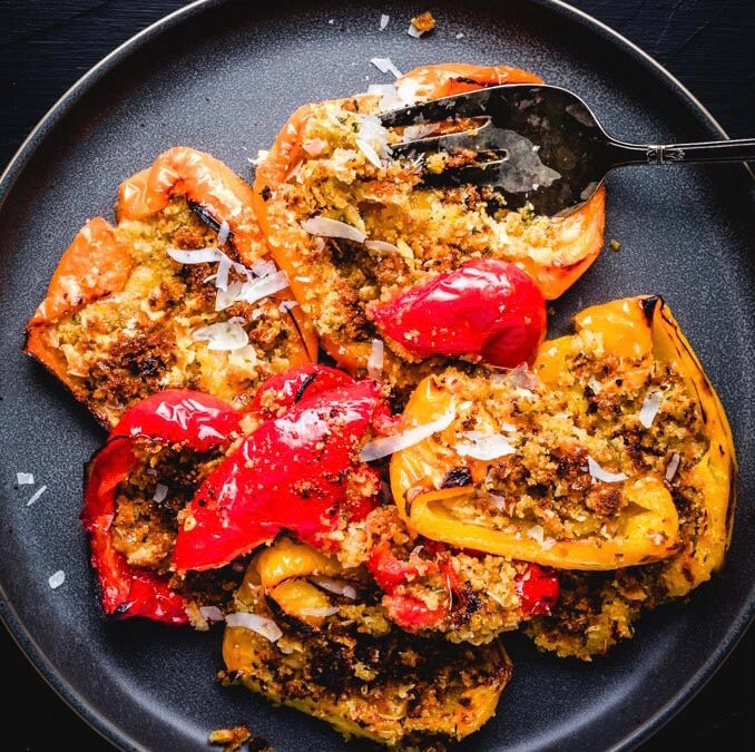 Peperoni gratinati al forno 