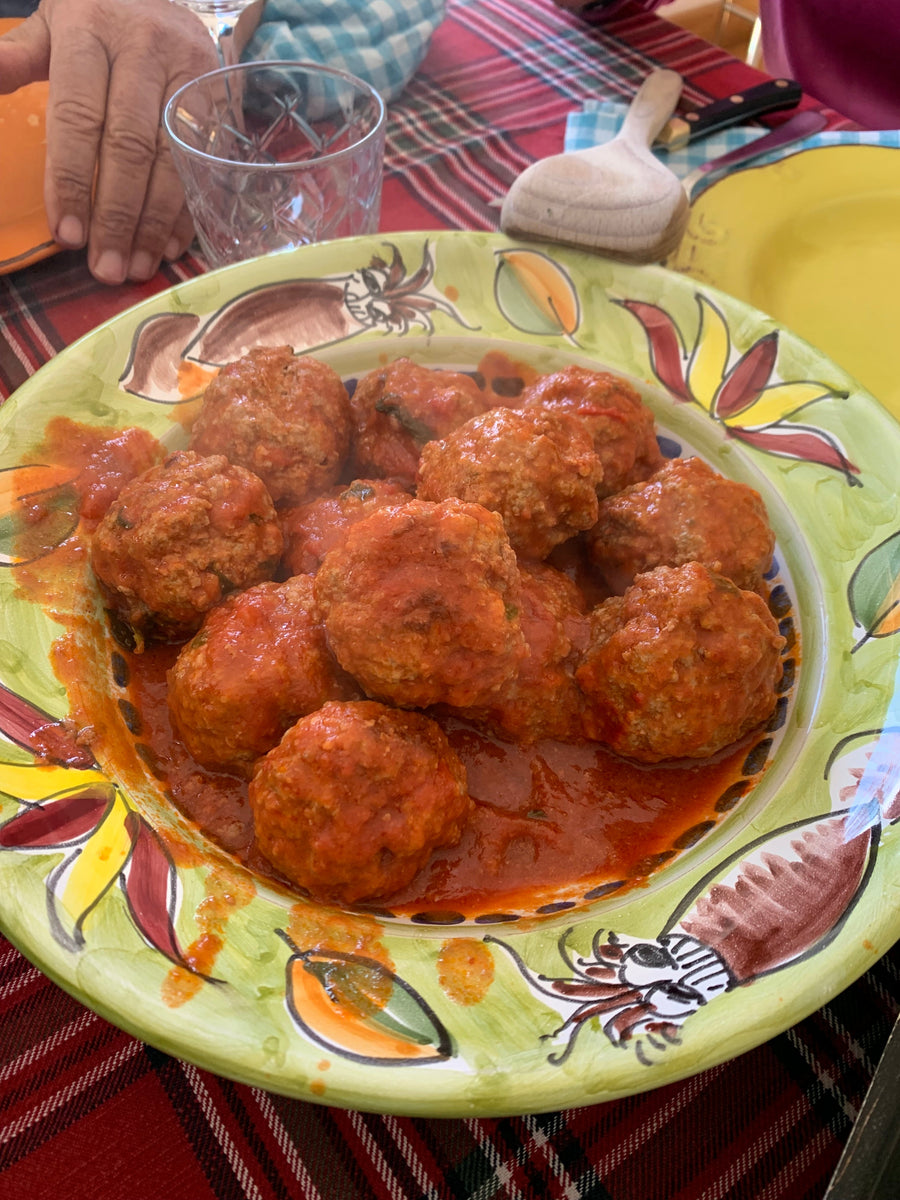 Pasta and meatball sauce from Dad (Michele)