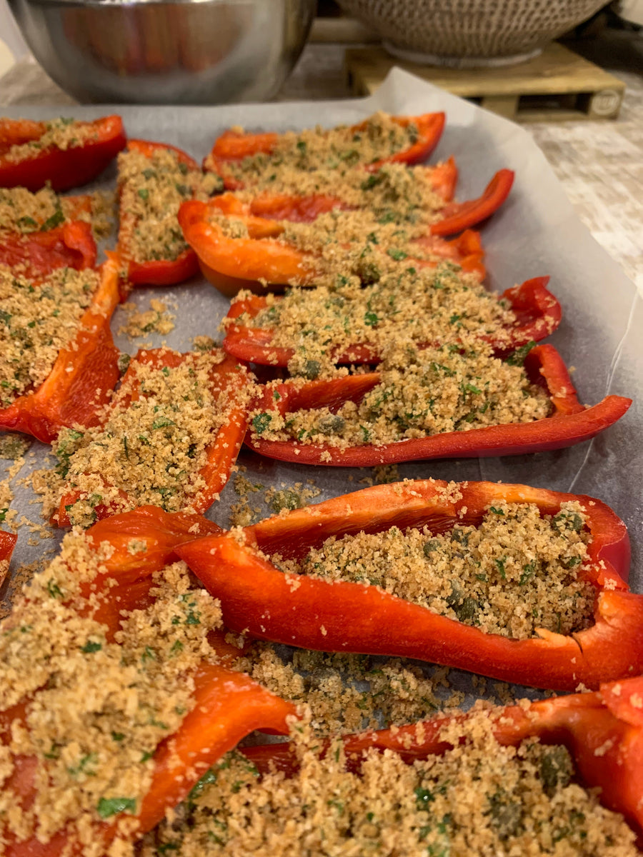Peperoni gratinati al forno (Baked peppers)