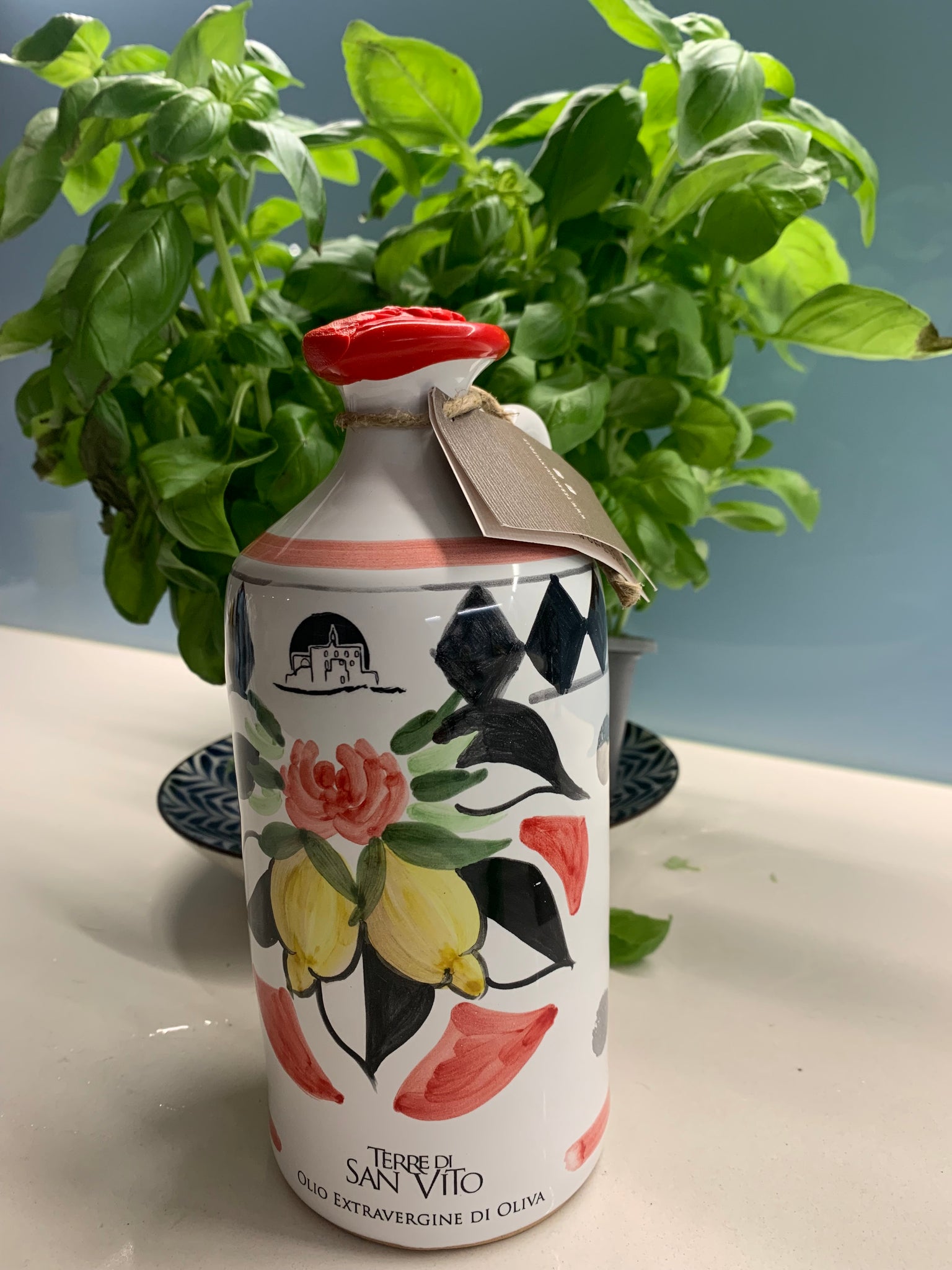 NEW IN: Lemon flower Terracotta Jar – extra virgin olive oil