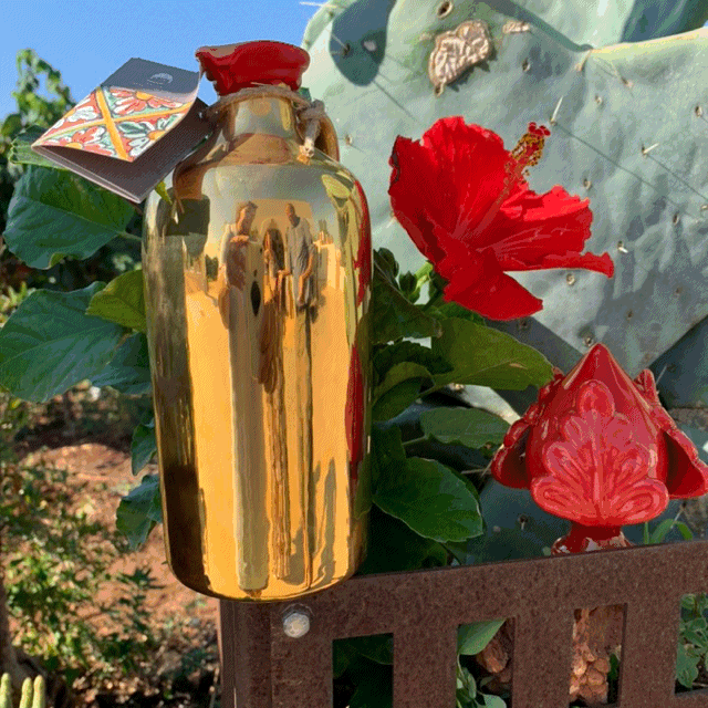 GOLD TERRACOTTA JAR EXCLUSIVE MADE TO ORDER – Containing our extra virgin olive oil